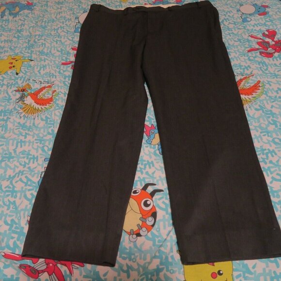 Brooks Brothers 346 Men's Dress Pants Gray Sharkskin Wool Madison Fit 42x30